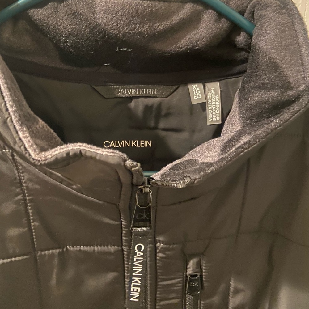 Mens Calvin Klein black camo coat